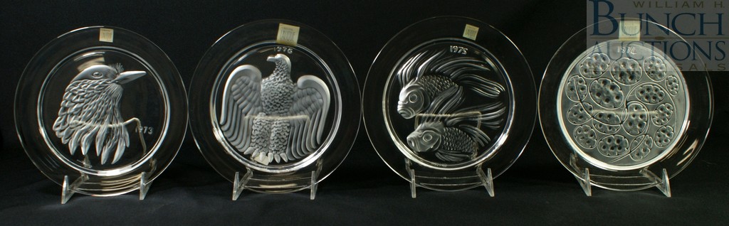 Appraisal: Lalique Cristal Paris Annual Plates dia all with original boxes