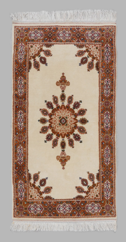 Appraisal: APPROX - YR OLD INDO-PERSIAN HAND KNOTTED WOOL RUG '