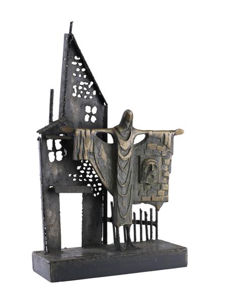 Appraisal: ARTHUR DOOLEY - 'VERONICA' bronze and steel applied plaque cm