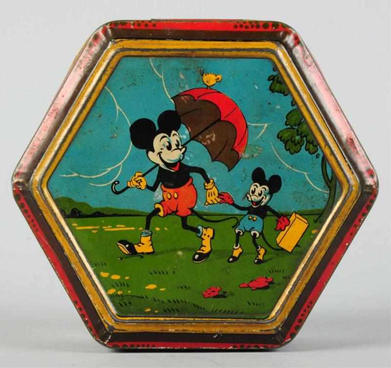 Appraisal: Walt Disney Mickey Mouse Biscuit Tin European Pre-war Disney-inspired piece