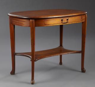 Appraisal: English Queen Anne Carved Mahogany and Beech Writi English Queen