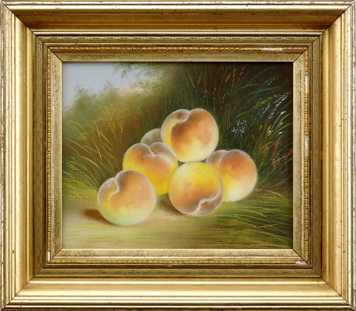 Appraisal: JOHN BOWER PEACHES Mid-nineteenth century Pastel x inches In original