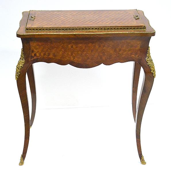 Appraisal: A LOUIS XV STYLE GILT METAL MOUNTED MARQUETRY INLAID CELLARETTE