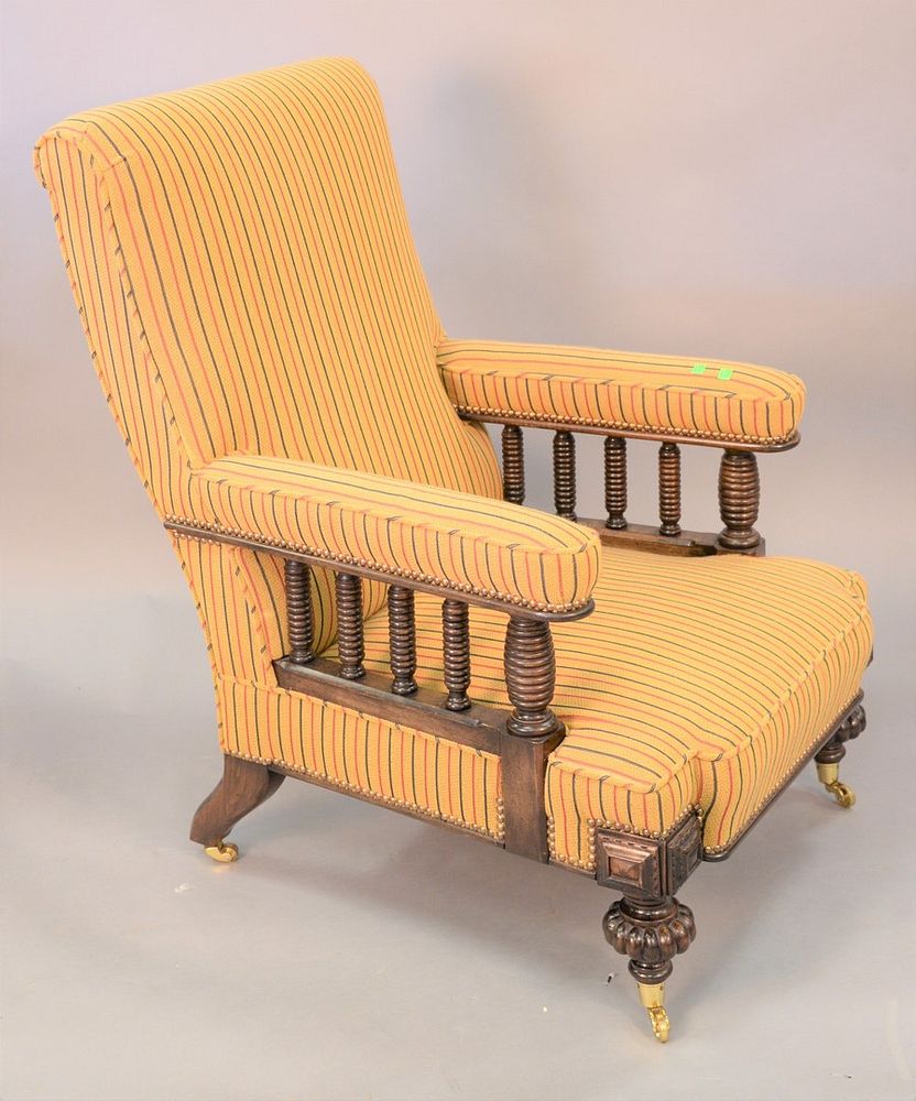 Appraisal: Two piece lot to include Victorian style upholstered chair along