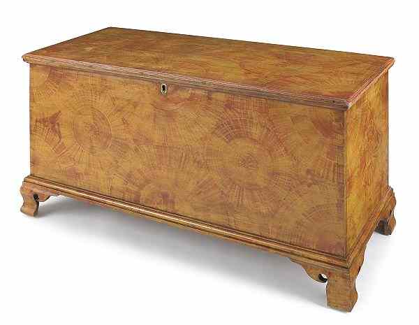 Appraisal: Berks County Pennsylvania painted pine dower chest early th c