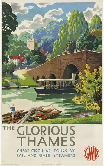 Appraisal: CUSDEN LeonardTHE GLORIOUS THAMES GWR lithograph in colours condition A