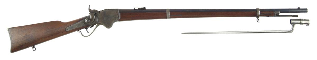 Appraisal: SPENCER MODEL RIFLE WITH BAYONET AND SCABBARD SN Cal -