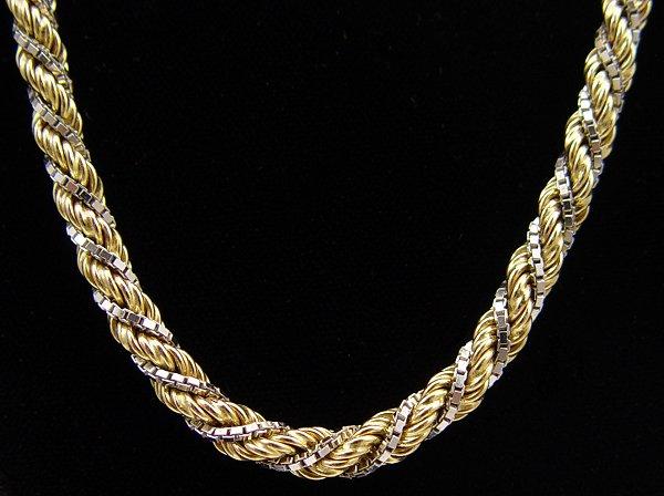 Appraisal: K ROPE BOX CHAIN K yellow gold hollow rope with