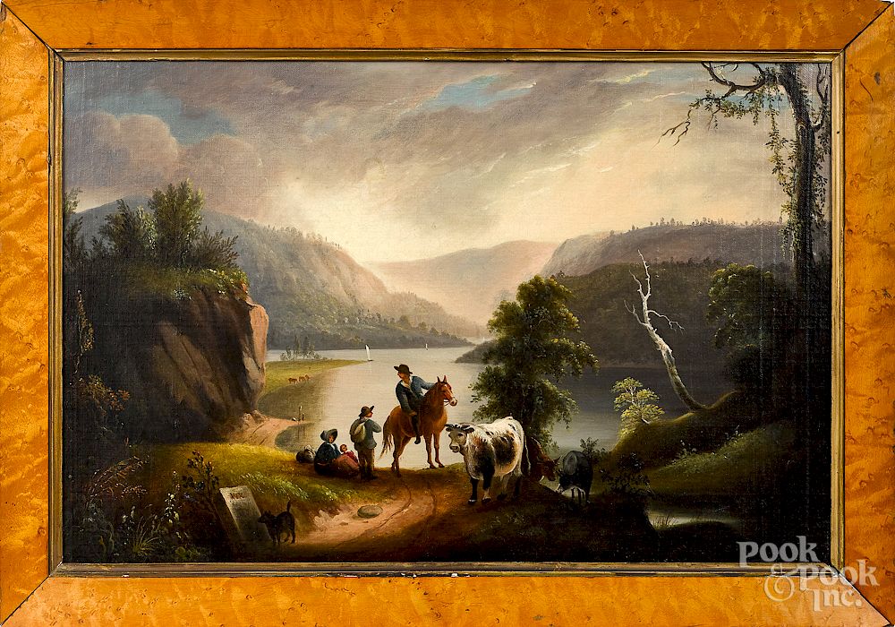 Appraisal: Attributed to Alvan Fisher Hudson River landscap Attributed to Alvan