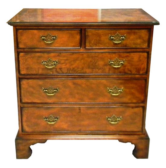 Appraisal: th C Georgian style tall chest with glass top oblong