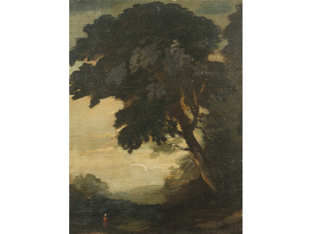 Appraisal: ATTRIBUTED TO CAESAR SMITH A figure in a landscape with