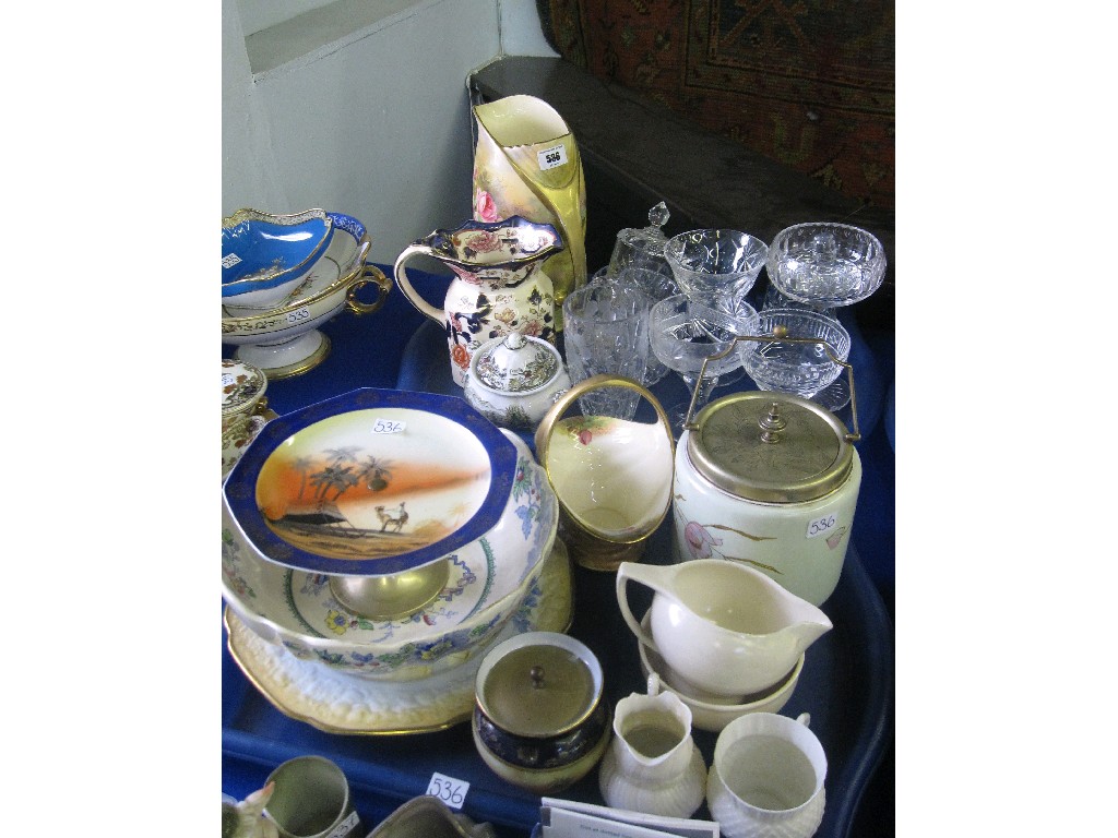 Appraisal: Lot comprising two trays of assorted ceramics and glass -