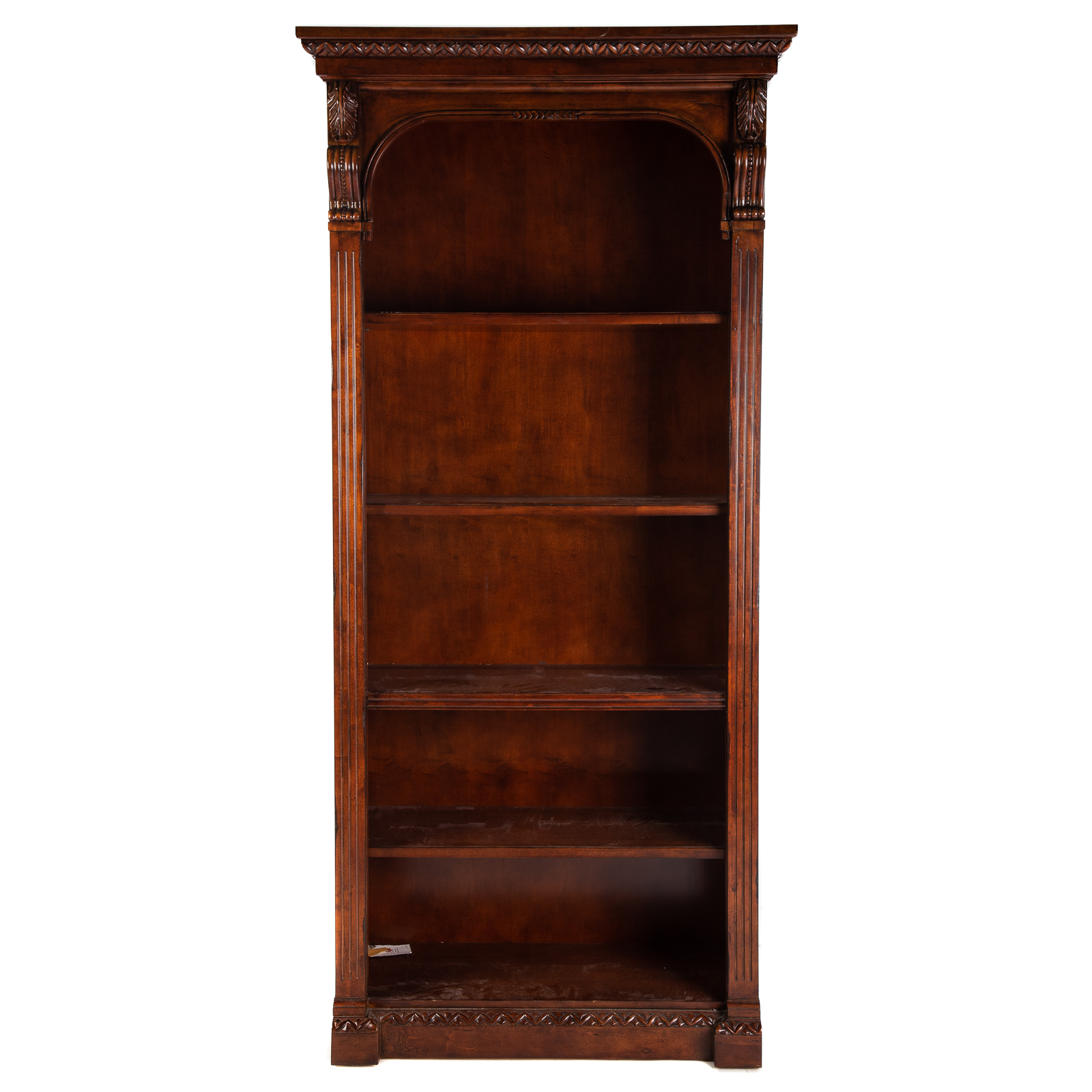 Appraisal: HEKMAN CLASSICAL STYLE CARVED WOOD BOOKCASE With two adjustable shelves