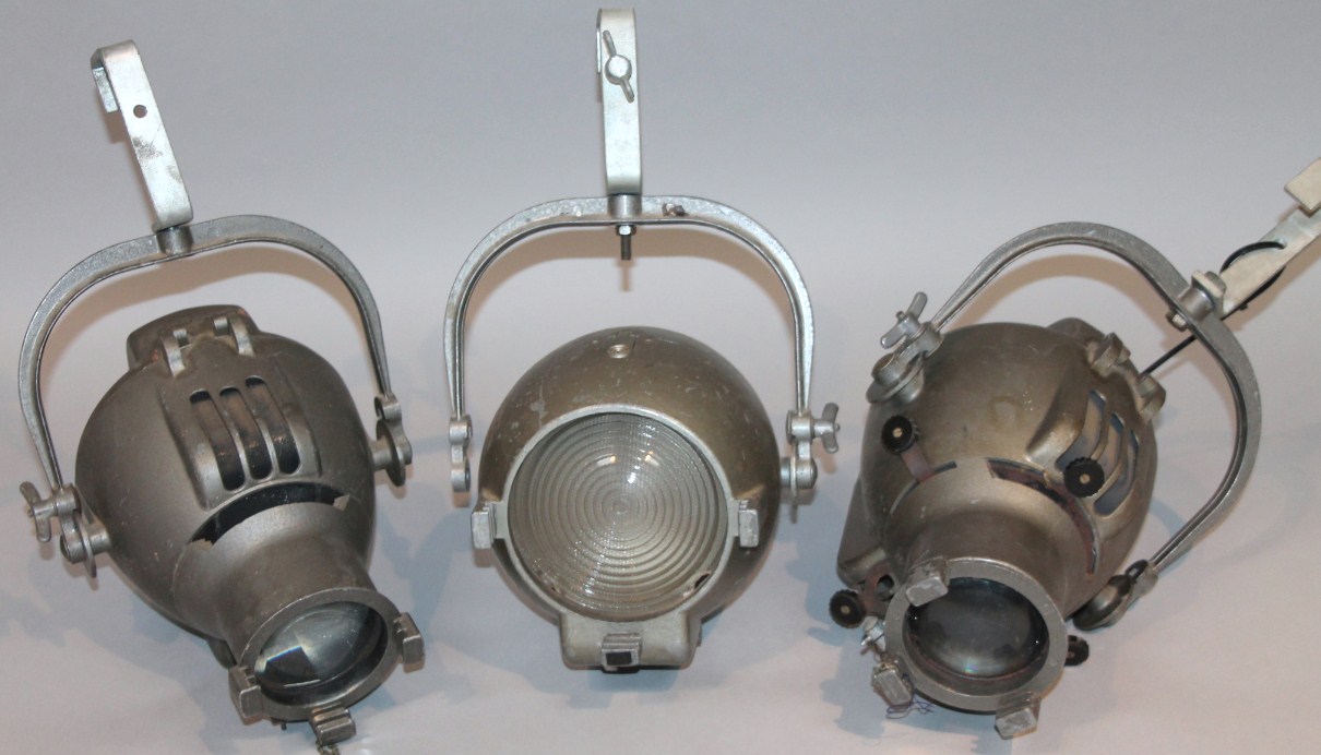 Appraisal: A pair of Strand Electric retro design theatre lights with