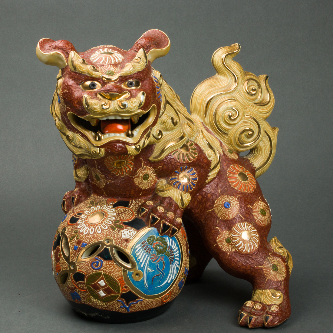 Appraisal: JAPANESE KUTANI FIGURE OF FU LION Japanese kutani figure of