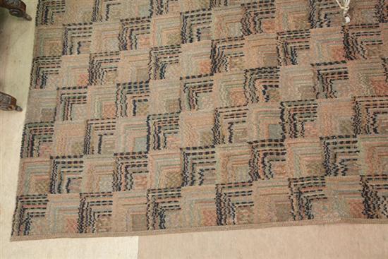 Appraisal: ROOMSIZE RUG Geometric rug in the style of a log