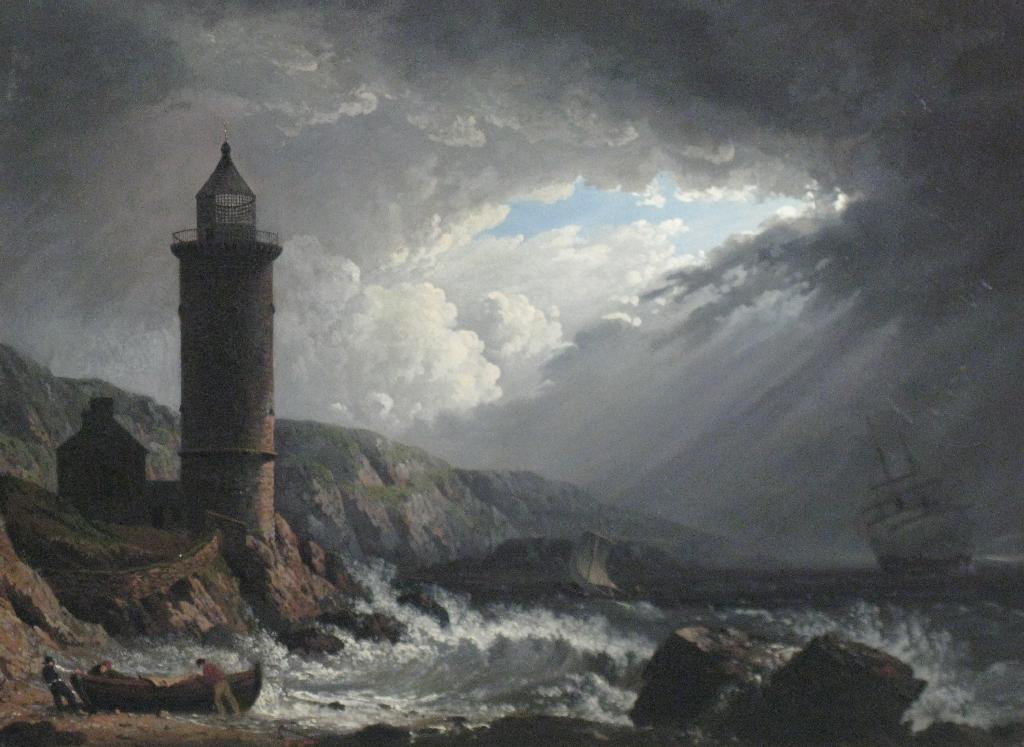 Appraisal: JOHN KNOX - Shipping off a Coast in a Storm