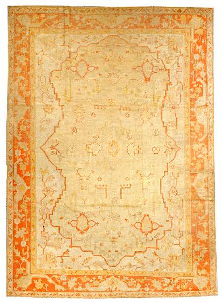 Appraisal: An Oushak carpet West Anatolia late th century size approximatley