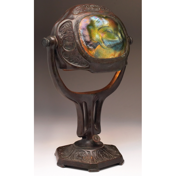 Appraisal: Fine and exceptional Tiffany Studios table lamp bronze base in