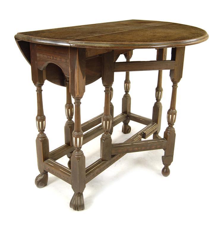 Appraisal: A rare early th century cocus wood gateleg table