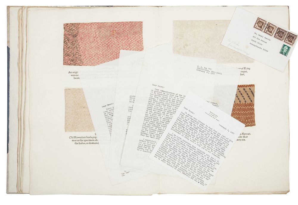 Appraisal: HUNTER Dard - Primitive Papermaking An Account of a Mexican