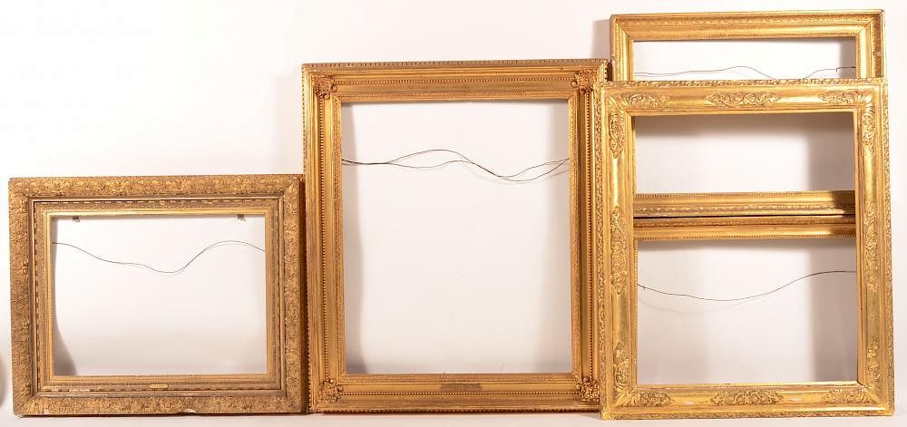 Appraisal: Lot of Five Antique Gilt Frames Lot of Five Antique