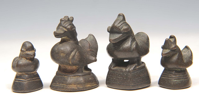 Appraisal: A SET OF FOUR BURMESE BRASS METAL WEIGHTS in the