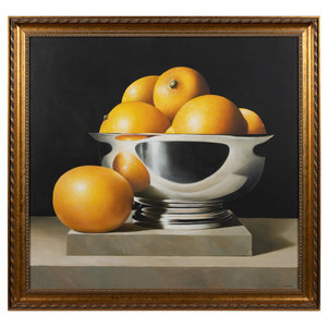 Appraisal: James Tormey American b Lemons oil on canvas signed Tormey