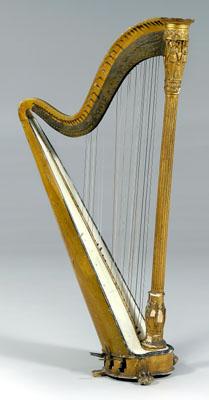 Appraisal: Dodd amp Sons classical harp painted and gilt frame with