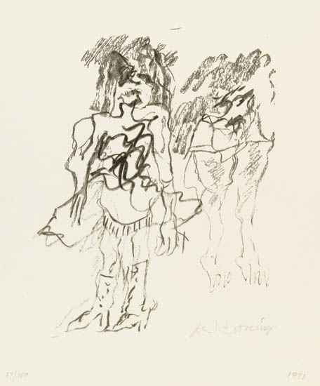 Appraisal: WILLEM DE KOONING Two Women Lithograph x mm x inches