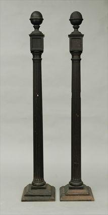 Appraisal: Pair of Wooden Columns