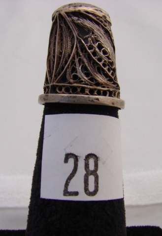 Appraisal: Filigree thimble