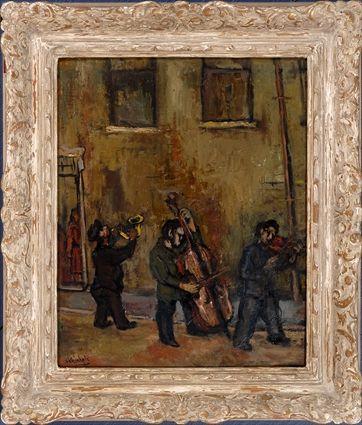 Appraisal: FRANK KLEINHOLZ - MUSIC MAKERS Oil on board x in