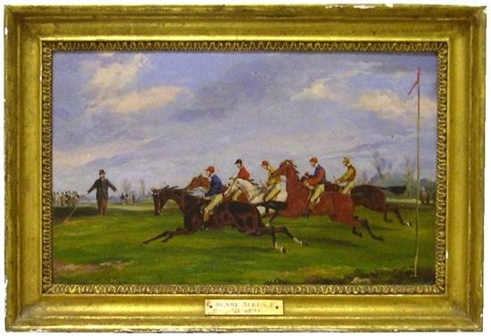 Appraisal: Samuel Henry Alken British - oil on panel depicting horse