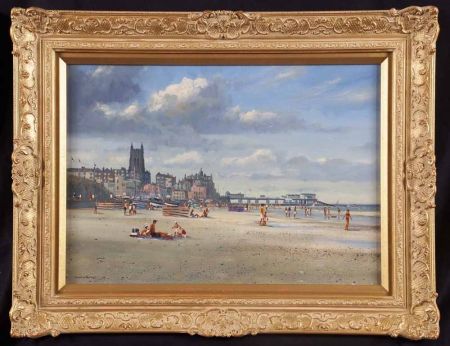 Appraisal: COLIN W BURNS BORN BRITISH Signed Oil on Canvas Cromer