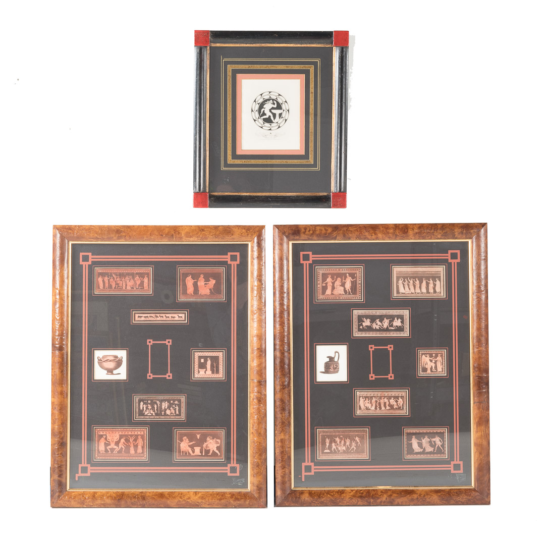 Appraisal: Group of prints of Greek pottery motifs framed From The