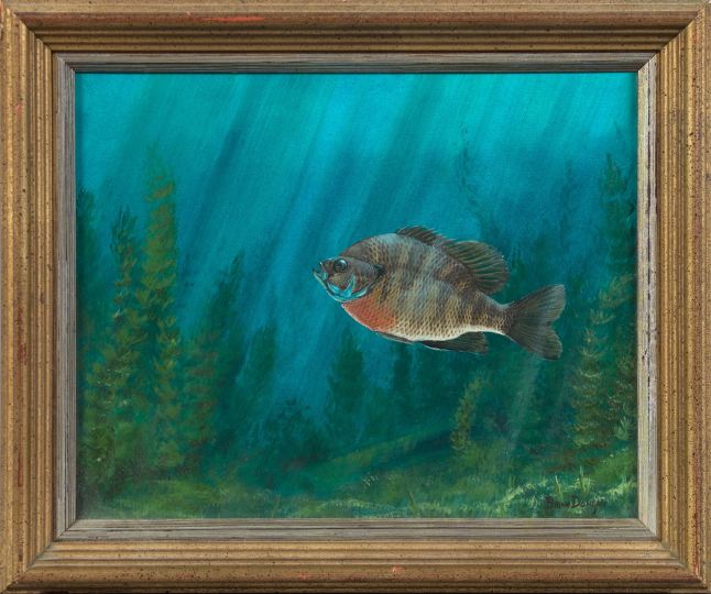 Appraisal: Brian Donlan American Contemporary Deep Ocean Fish oil on board