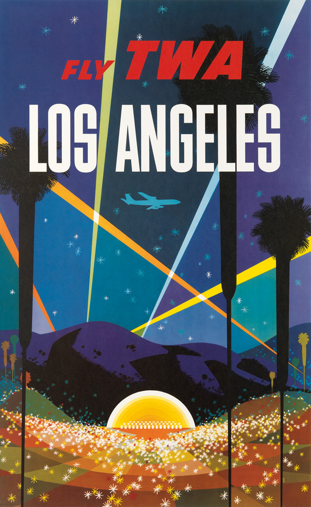 Appraisal: DAVID KLEIN - FLY TWA LOS ANGELES Circa x inches