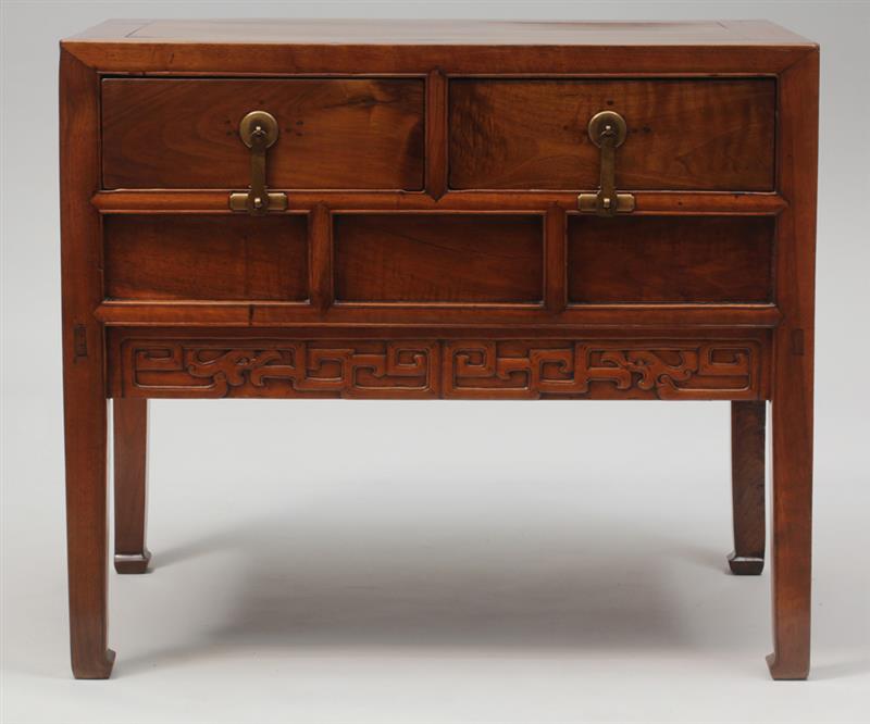 Appraisal: Chinese Metal-Mounted Elm Chest of Drawers x x in Estimate