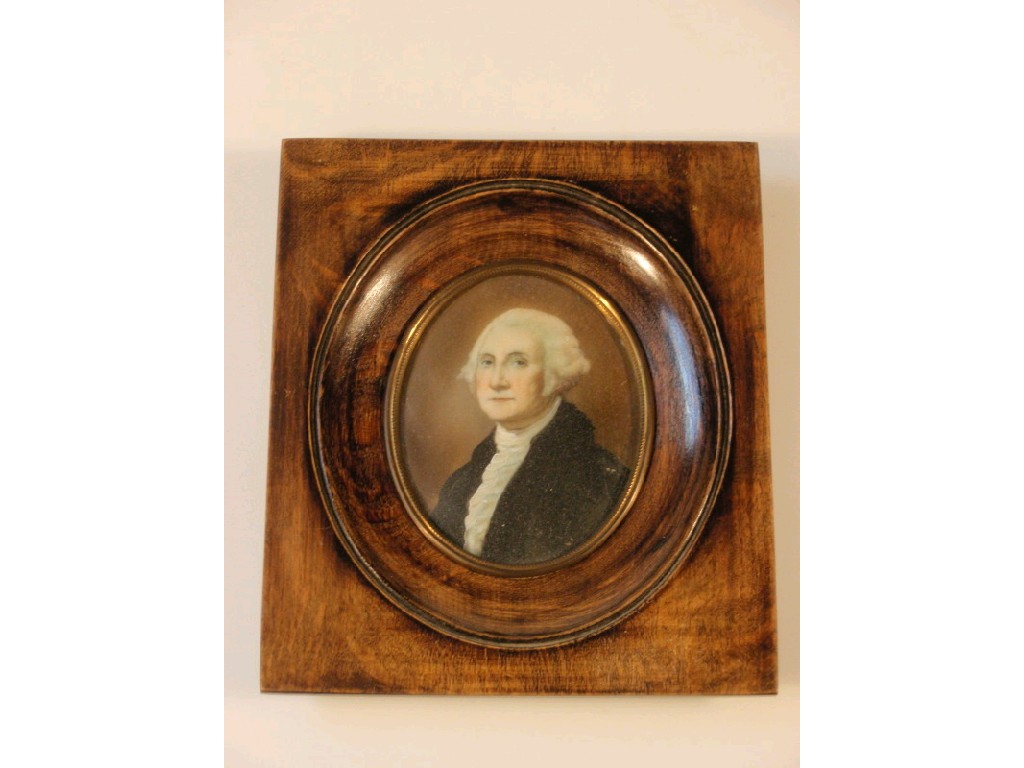 Appraisal: A pair of early thC portrait miniatures depicting Washington Latoure