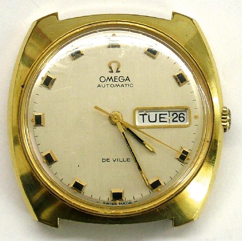 Appraisal: Omega De Ville automatic gold plated gentleman's wristwatch the silvered