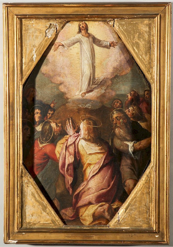 Appraisal: Francesco Curia Ascension Italian Renaissance Oil Francesco Curia Italian Naples