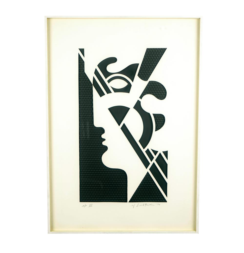 Appraisal: ROY LICHTENSTEIN MODERN HEAD embossed graphite signed and dated '