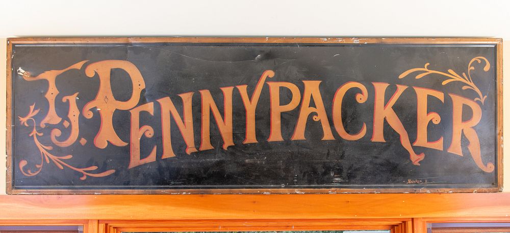 Appraisal: 's Tin Pennypacker General Store Sign 's Tin Pennypacker General