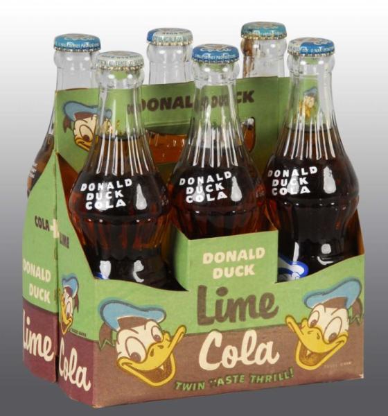 Appraisal: Cardboard Donald Duck Lime Cola -Pack Carrier Description Circa s