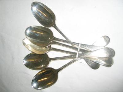 Appraisal: A MATCHED SET OF SIX DESSERT SPOONS AND FORKS in