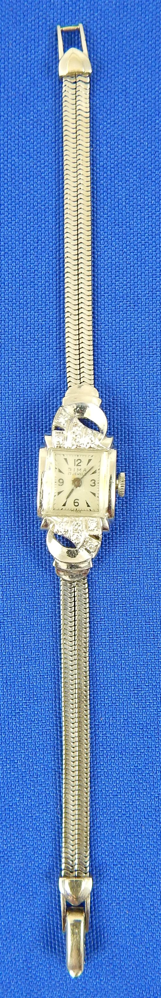 Appraisal: JEWELRY Woman's K and Diamond Dress Watch K white gold