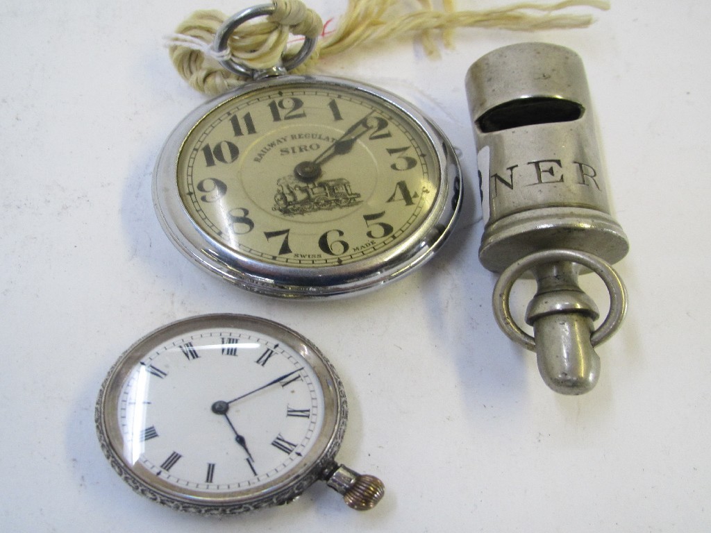 Appraisal: A lot comprising Railway regulated pocket watch by Siro N