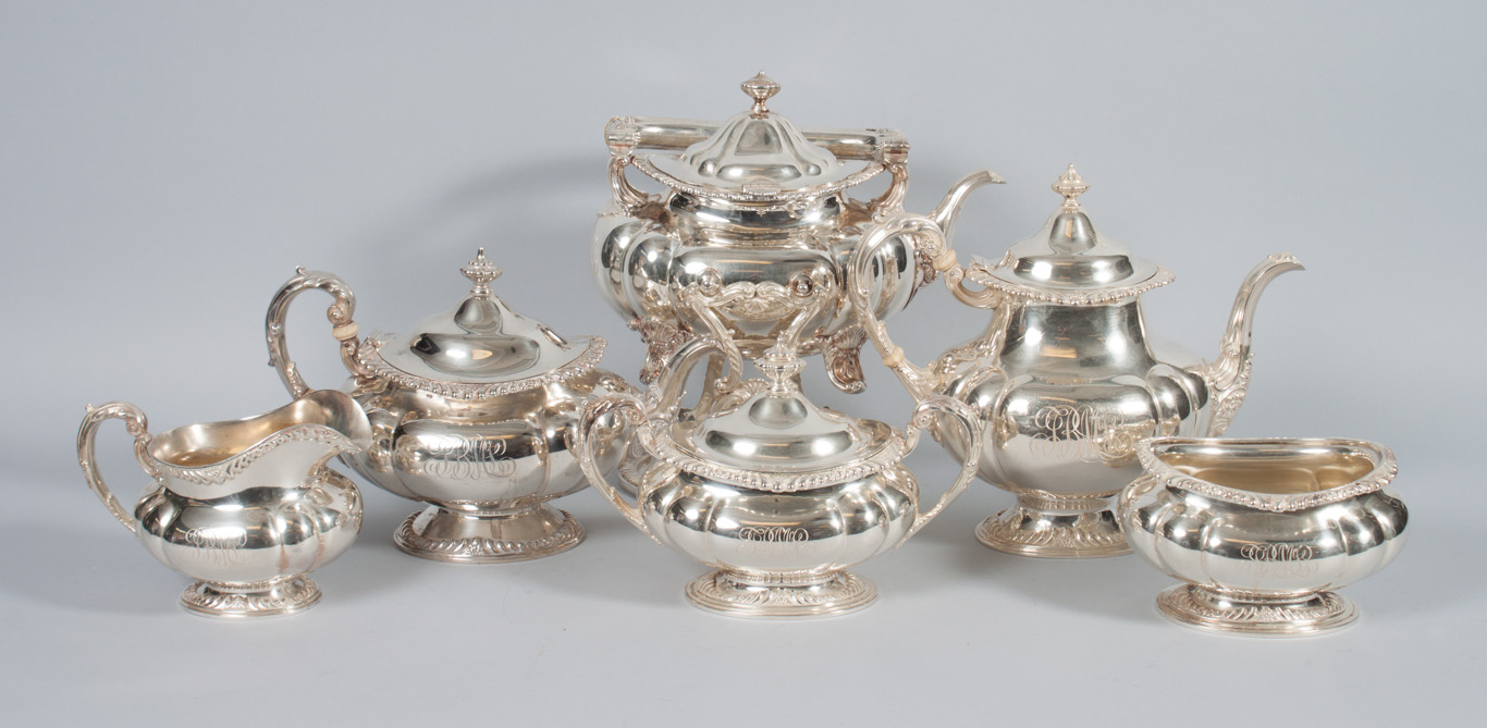 Appraisal: Gorham sterling silver coffee tea service comprising pieces including hot