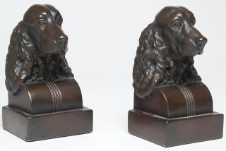 Appraisal: Pair of Spaniel or Setter The dogs' busts of ceramic